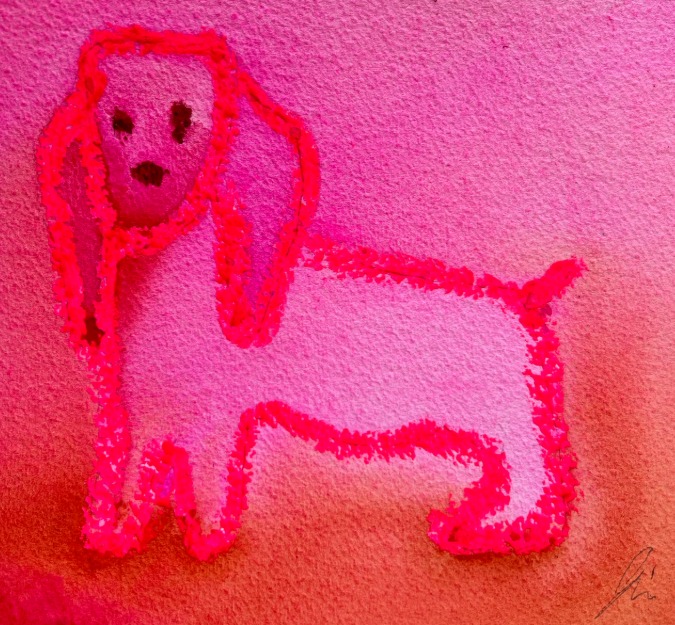Perro Pink, konstnär Puck Jansson